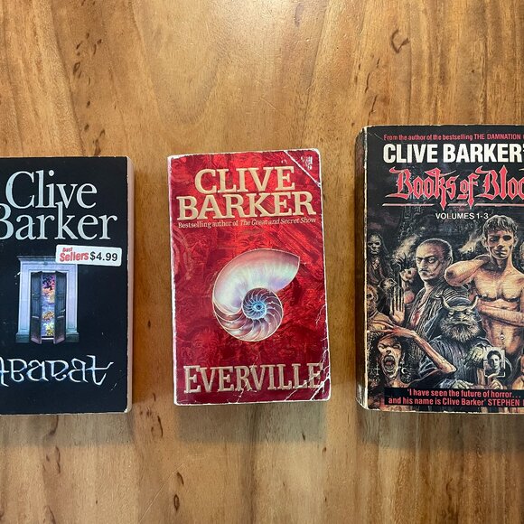 Clive Barker Lot Books Of Blood Vol 1-3 1988 Sphere UK Abarat Everville - Picture 1 of 5
